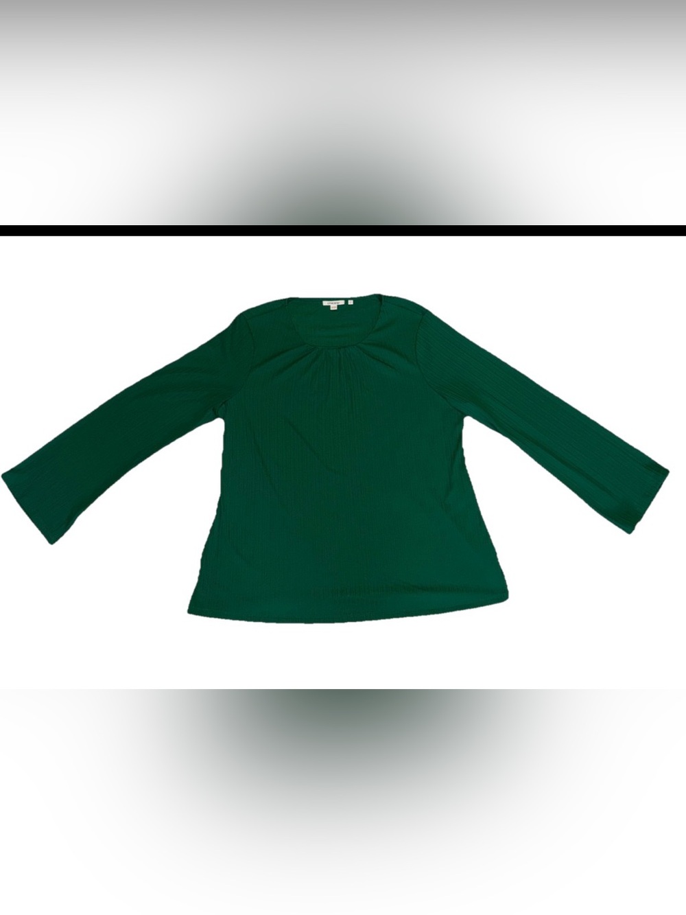 Women’s Chicos Green Long Sleeve Top Size 3 US XL Luxury Casual Shirt NWOT